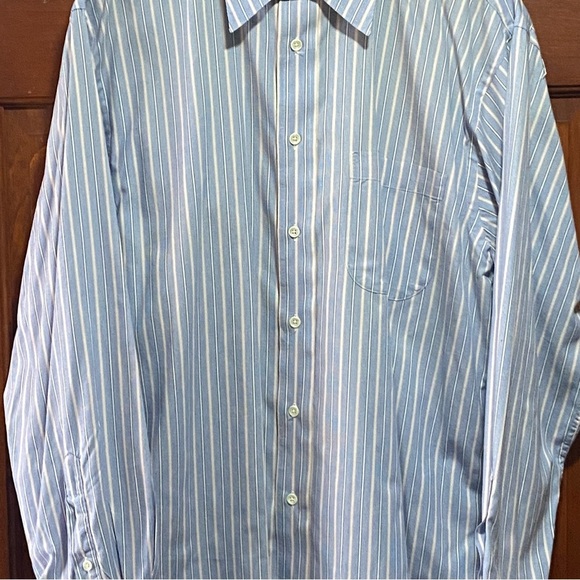 Burberry Blue Striped Button-Up Shirt 16 - 34 - Picture 16 of 16